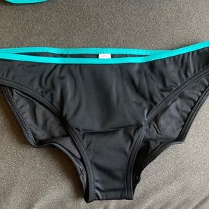 Victoria’s Secret bikini bottom size S black/aqua blue